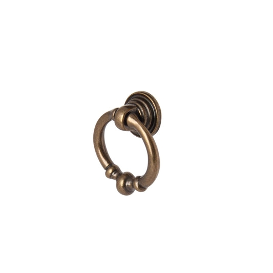 ដៃថតតុទូកងពណ៍ក្រម៉ៅ RING PULL HDL BRASS ANT 32X45MM (481.21.228)