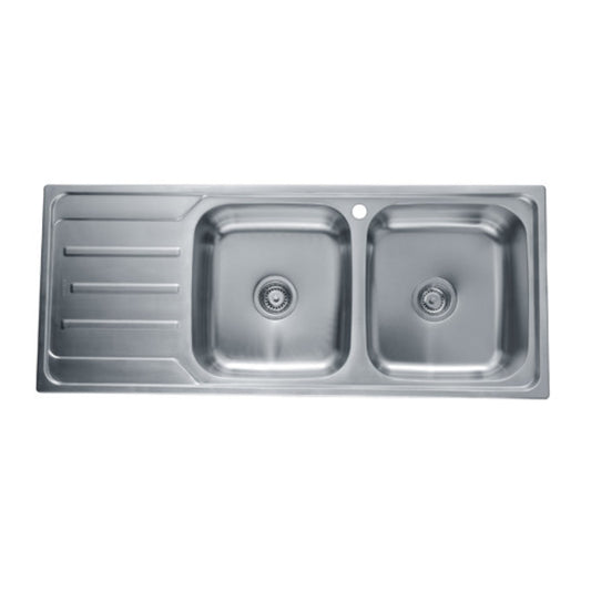 D-BOWL SINK BR ST.304 380/380 1200X500X180MM (495.39.305)