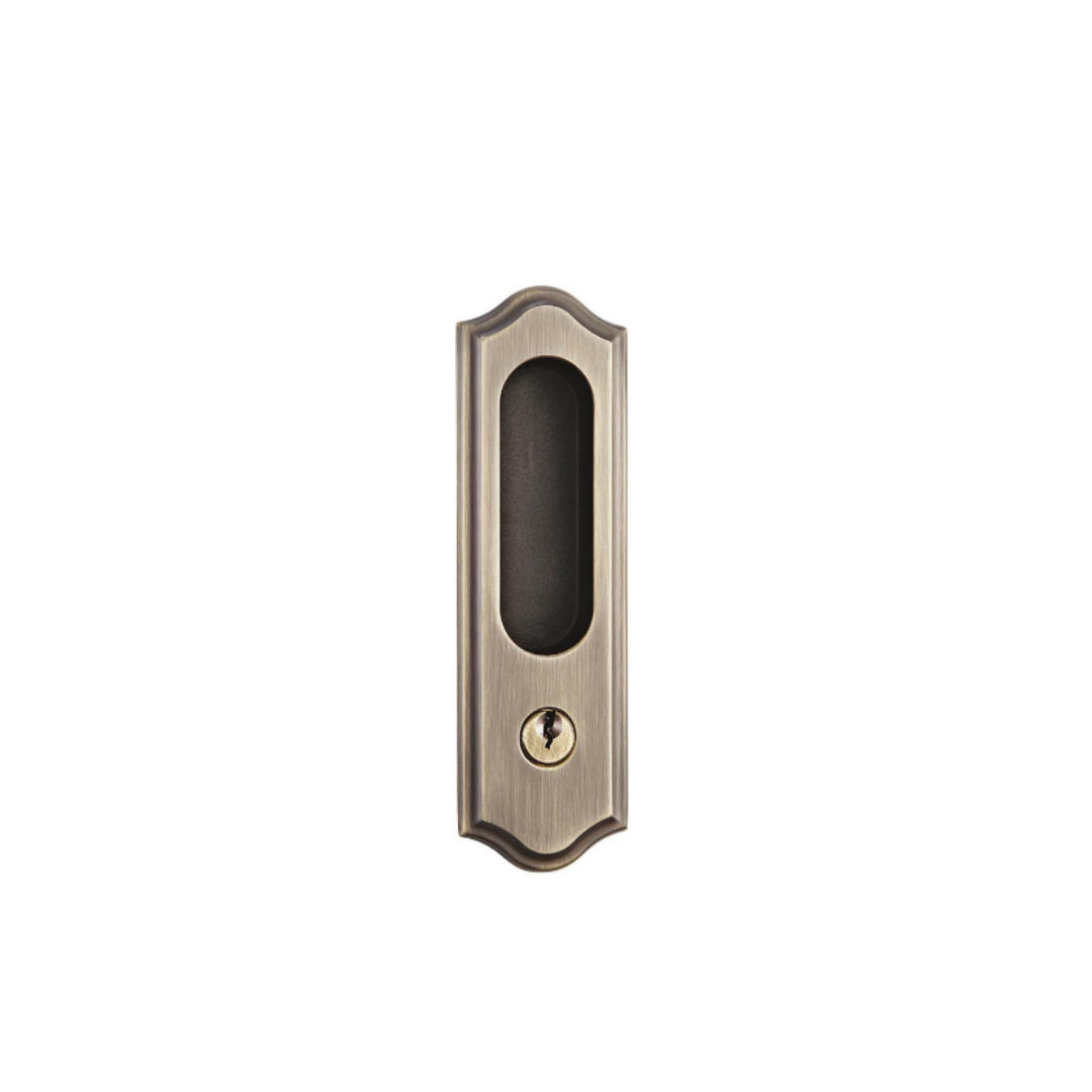 ឈុតសោទ្វាររូតមានដៃនិងតួ SLIDING DOOR LOCK ENTRANCE SATIN NICKEL (499.65.040)