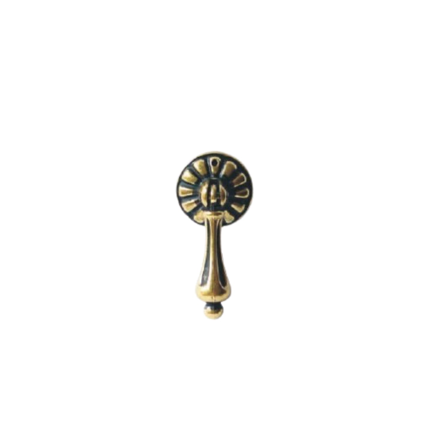 ដៃថតតុទូរំយោលពណ៍ក្រម៉ៅ DROP HANDLE, ZI.ANT.BRASS,60X29MM (122.29.100)